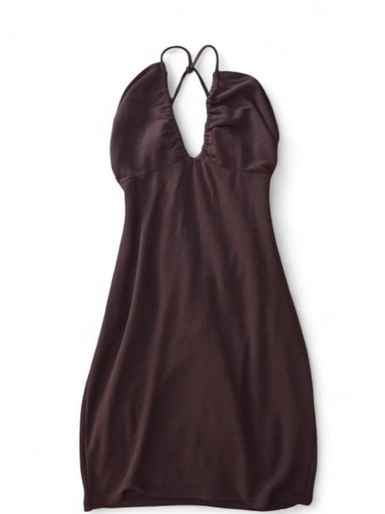 Grace Dresses & Skirts - Grace Chocolate Halter Mini Dress